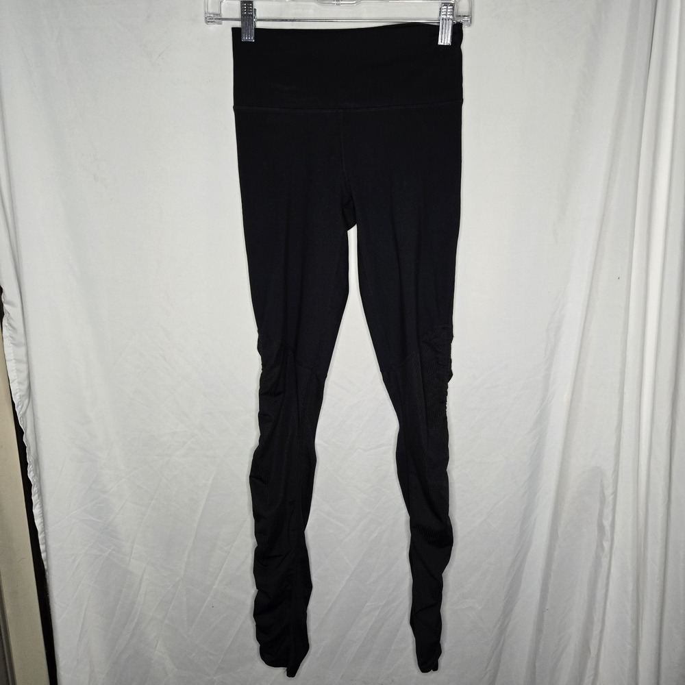 Fabletics Cashel Foldover Powerfoam Leggings Black XS Workout Athleisure‎ Yoga